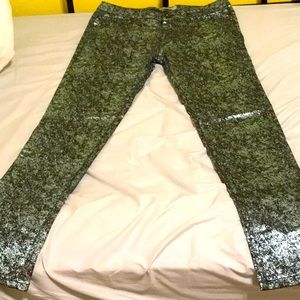 Emperial metallic skinny jeans